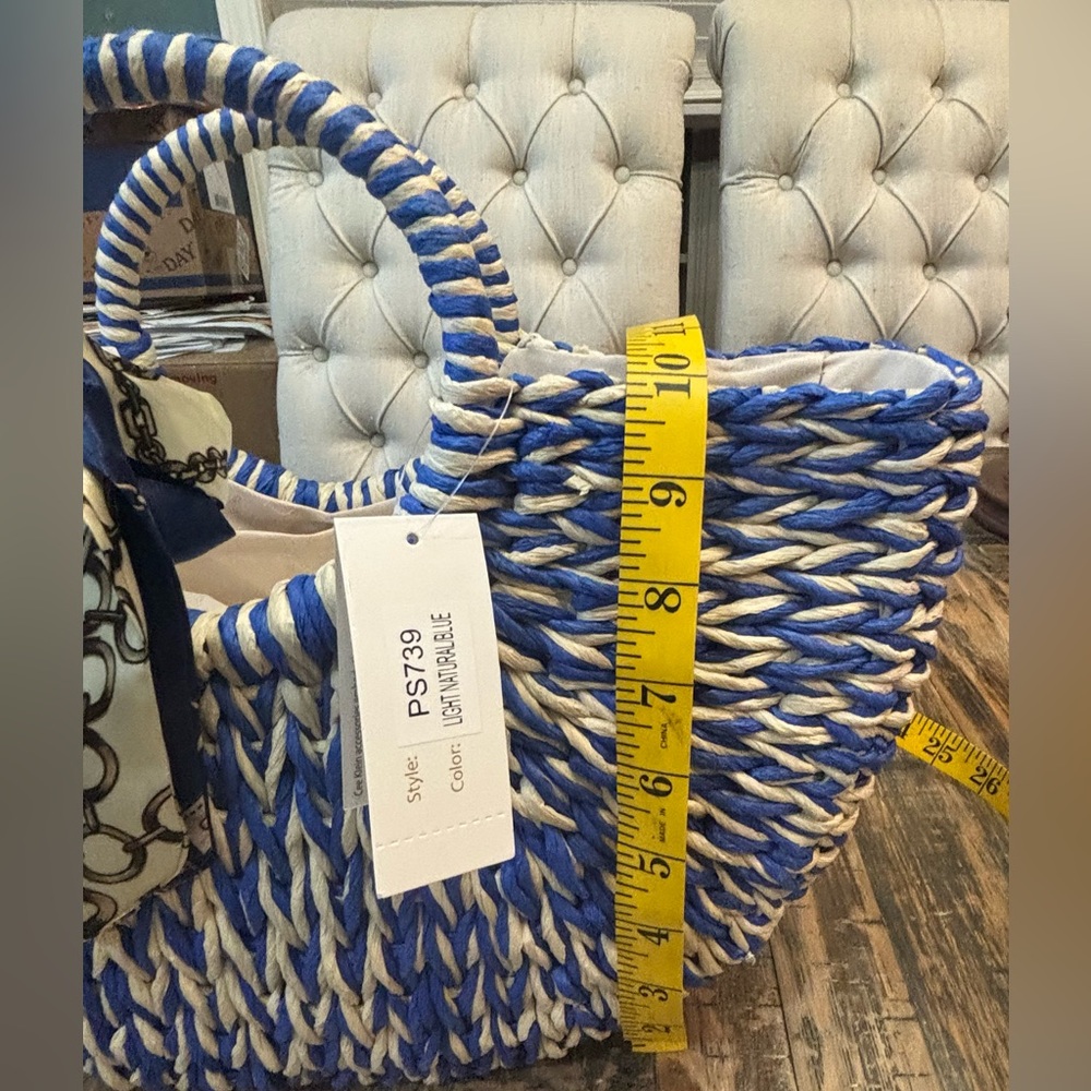 New York CeeKlein Straw Woven Handbag - Picture 9 of 13